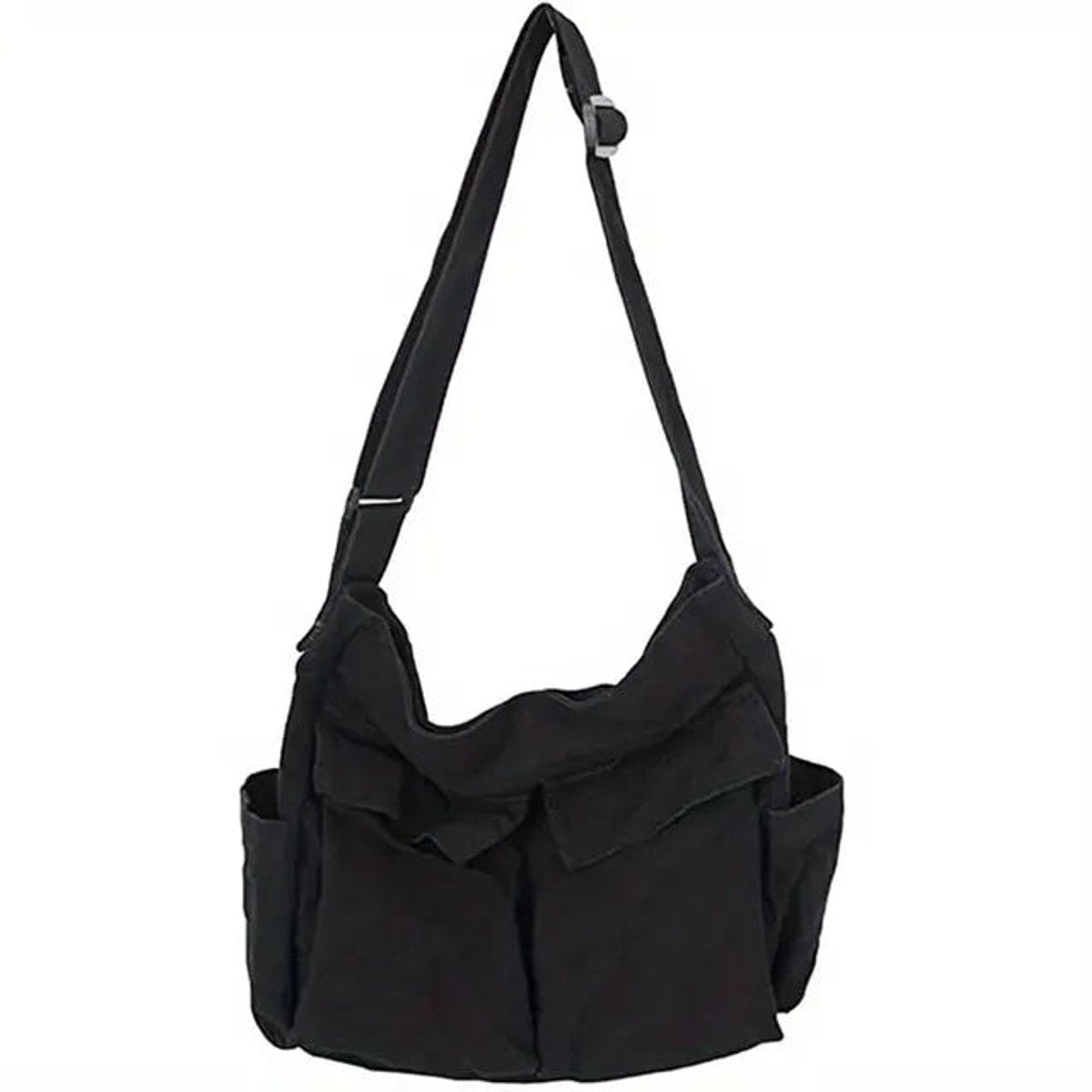 Marie Vintage Canvas Tote Bag with Side Pockets