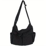 Marie Vintage Canvas Tote Bag with Side Pockets