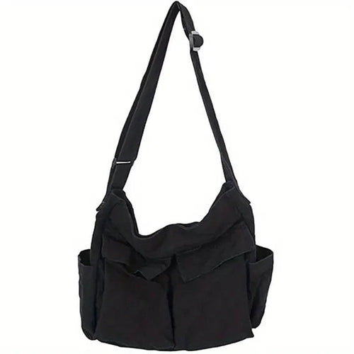 Marie Vintage Canvas Tote Bag with Side Pockets
