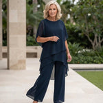 Annika Chiffon Layered Top and Trouser Set