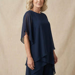 Annika Chiffon Layered Top and Trouser Set