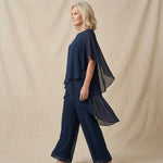 Annika Chiffon Layered Top and Trouser Set