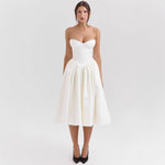 Marlene Strapless Corset Satin Cocktail Dress