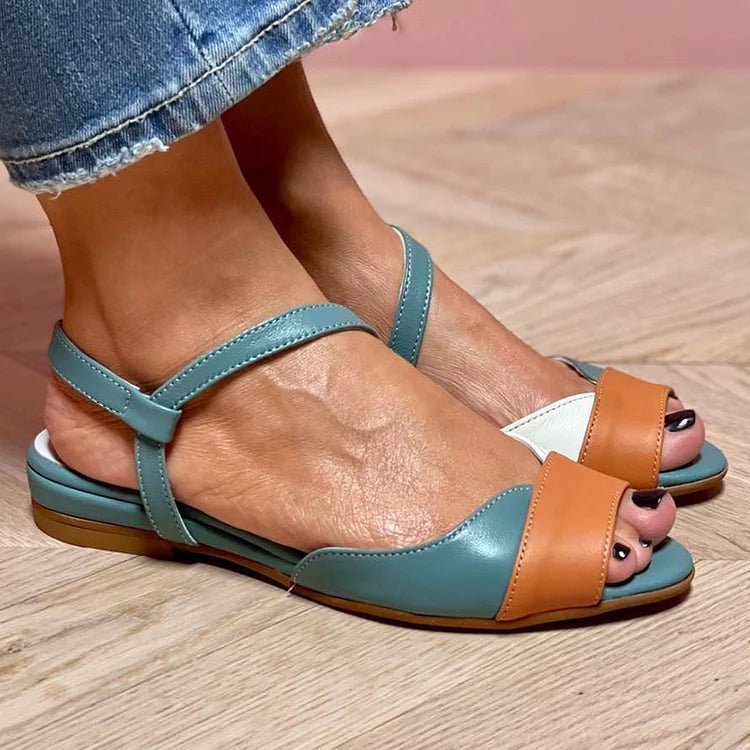 Elisabeth Colorblock Open Toe Strappy Sandals