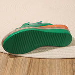 Clara Open-Toe Wedge Sandals with Hook-and-Loop Strap