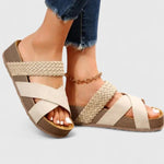 Hannah Orthopedic Platform Cross-Strap Summer Sandals