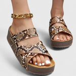 Hannah Orthopedic Platform Cross-Strap Summer Sandals