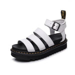 Hannah Platform Strappy Sandals with Buckle Closure