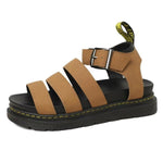 Hannah Platform Strappy Sandals with Buckle Closure