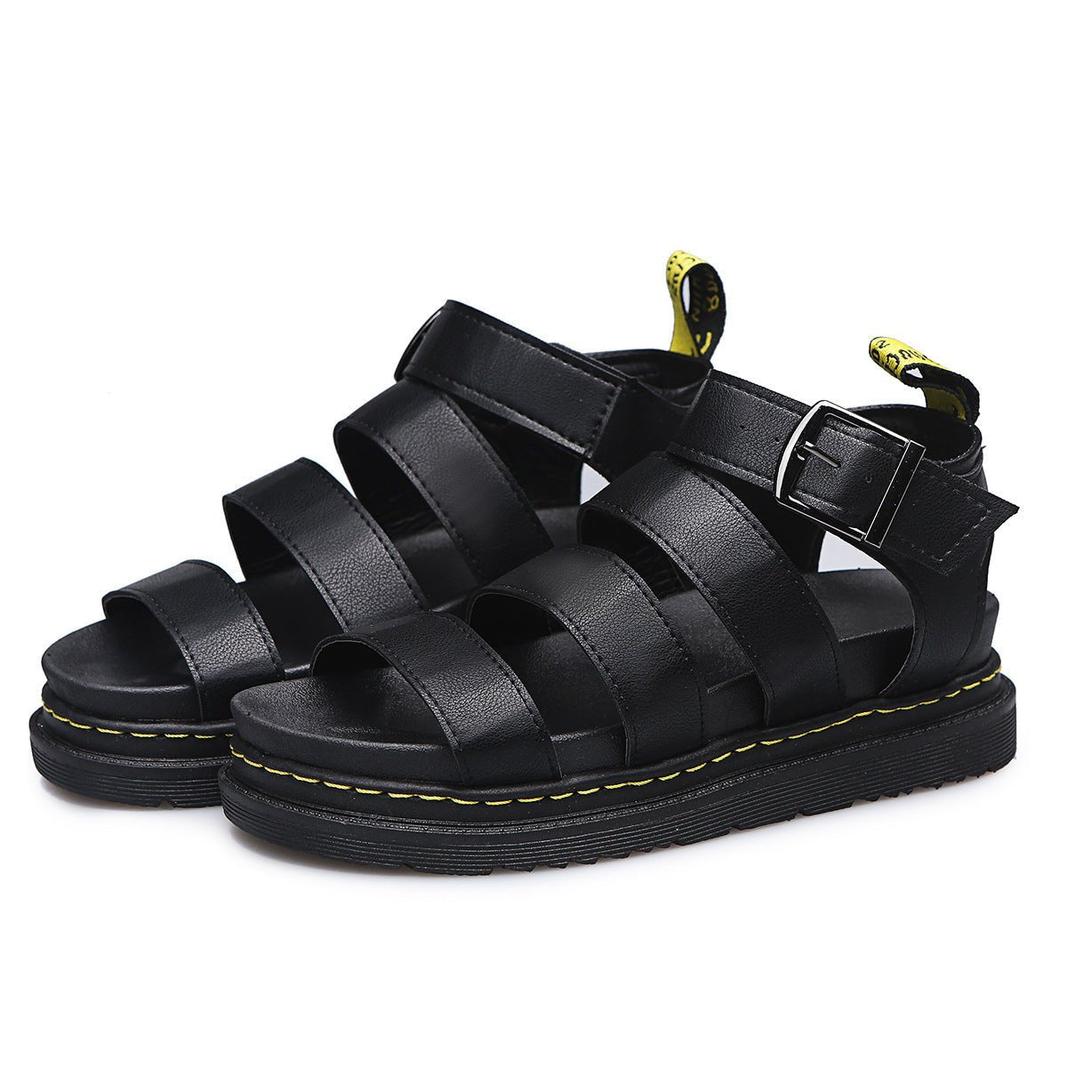 Hannah Platform Strappy Sandals with Buckle Closure