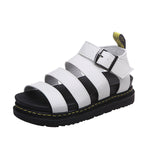 Hannah Platform Strappy Sandals with Buckle Closure