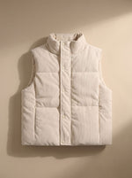 Marie Cropped Corduroy Snap Vest