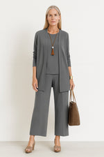 Marlene Three-Piece Longline Cardigan Set