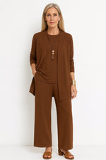 Marlene Three-Piece Longline Cardigan Set