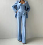 Marlene Three-Piece Mint Blazer Set