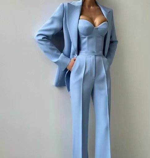 Marlene Three-Piece Mint Blazer Set