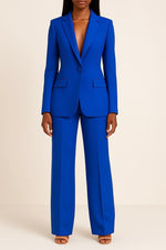 Johanna One-Button Blazer & Wide-Leg Trouser Set