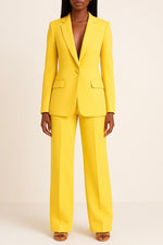 Johanna One-Button Blazer & Wide-Leg Trouser Set