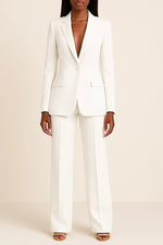 Johanna One-Button Blazer & Wide-Leg Trouser Set