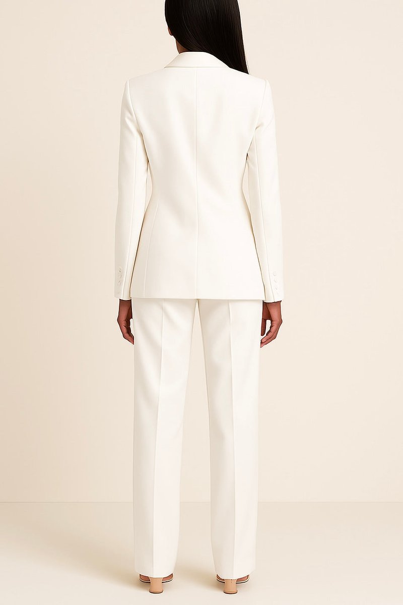 Johanna One-Button Blazer & Wide-Leg Trouser Set