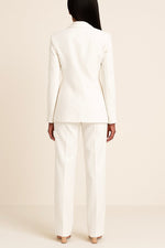 Johanna One-Button Blazer & Wide-Leg Trouser Set