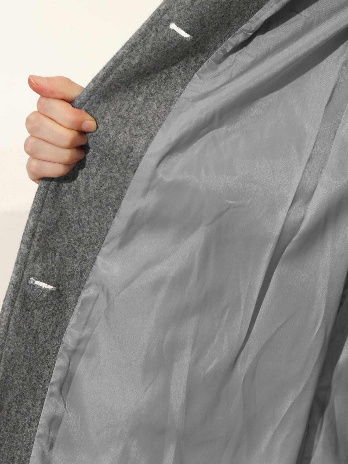 Emilia Single-Breasted Lapel-Collar Longline Coat