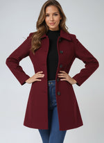 Emilia Single-Breasted Lapel-Collar Longline Coat