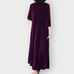 Elisabeth Long-Sleeve Velvet Maxi Dress
