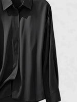 Frieda Satin Business Blouse with Hidden Placket