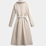 Mia Elegant Belted Midi Trench Coat