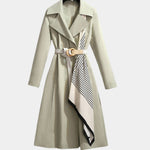 Mia Elegant Belted Midi Trench Coat