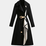 Mia Elegant Belted Midi Trench Coat