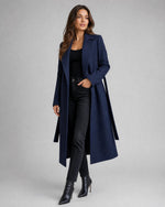 Clara Belted Wool-Blend Trench Coat