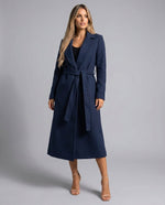 Clara Belted Wool-Blend Trench Coat