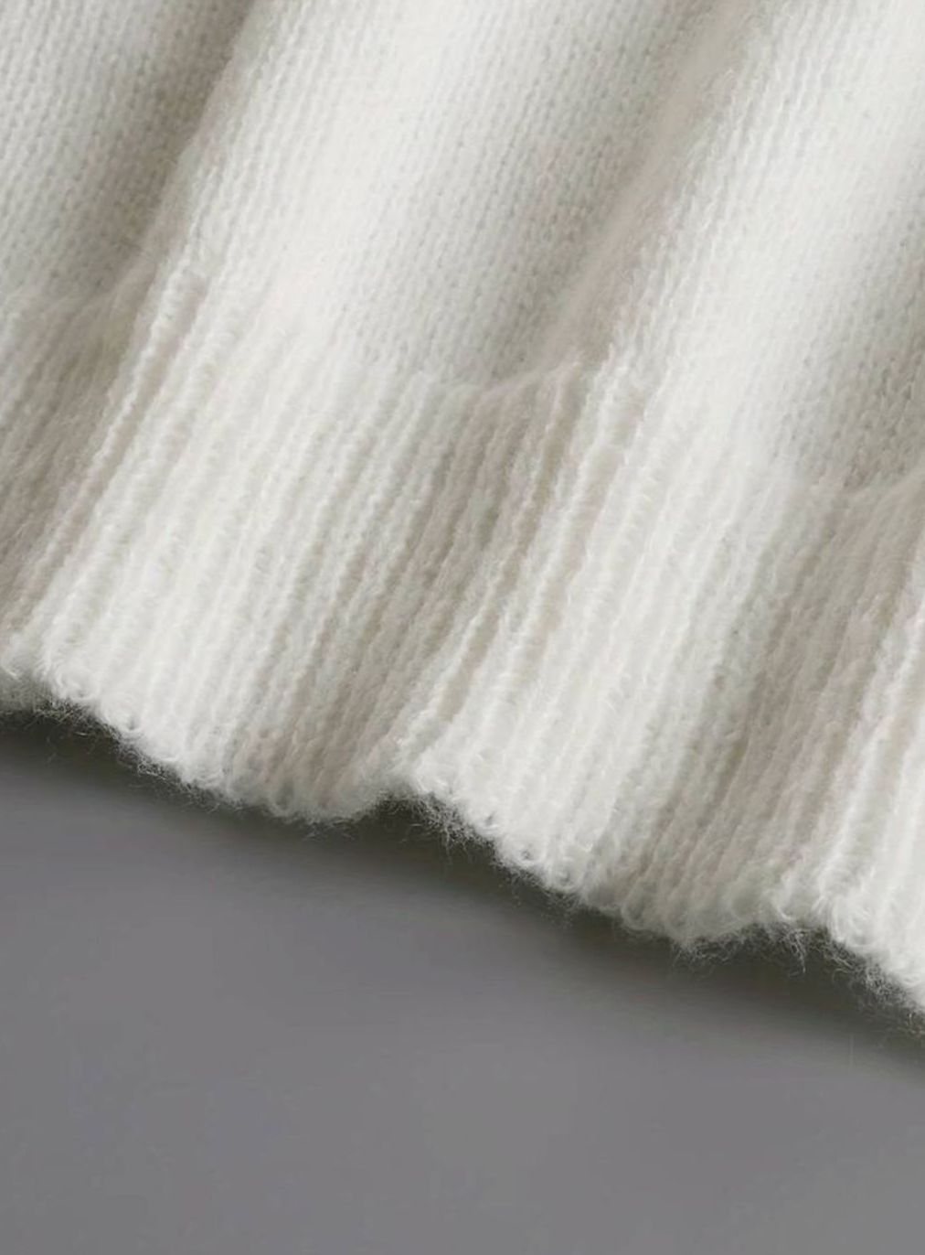 Charlotte Elegant Ruffled V-Neck Knit Sweater