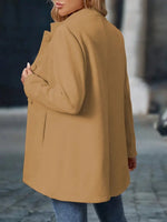 Marie Stand Collar Fitted Blazer Coat