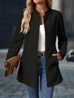 Marie Stand Collar Fitted Blazer Coat