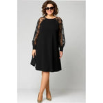 Lena Lace-Sleeve A-Line Knee-Length Formal Dress