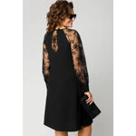 Lena Lace-Sleeve A-Line Knee-Length Formal Dress