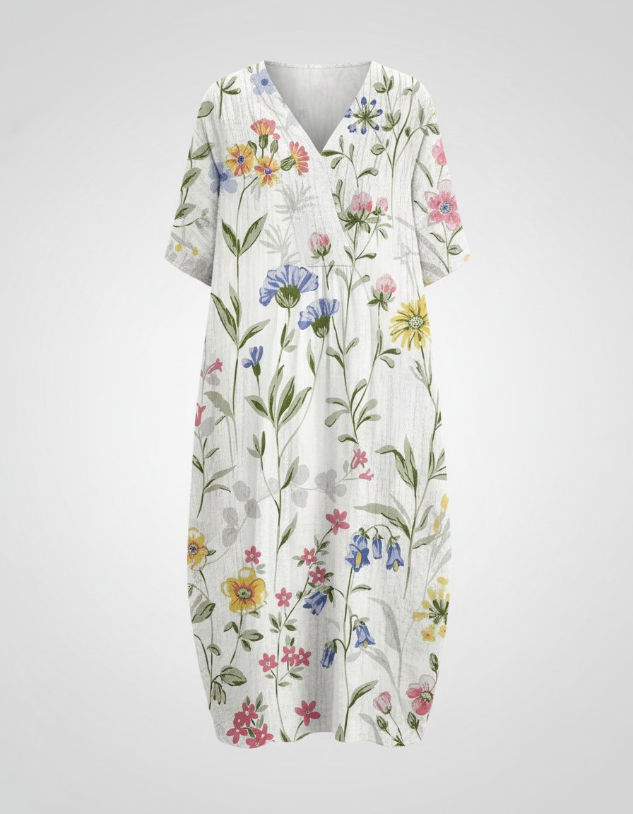 Hannah Relaxed Linen Midi Dress
