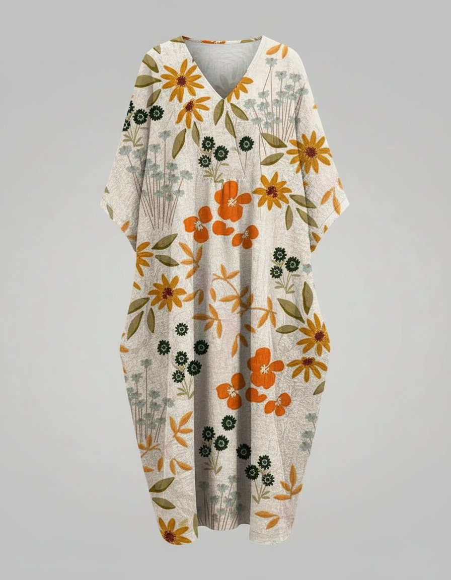 Hannah Relaxed Linen Midi Dress