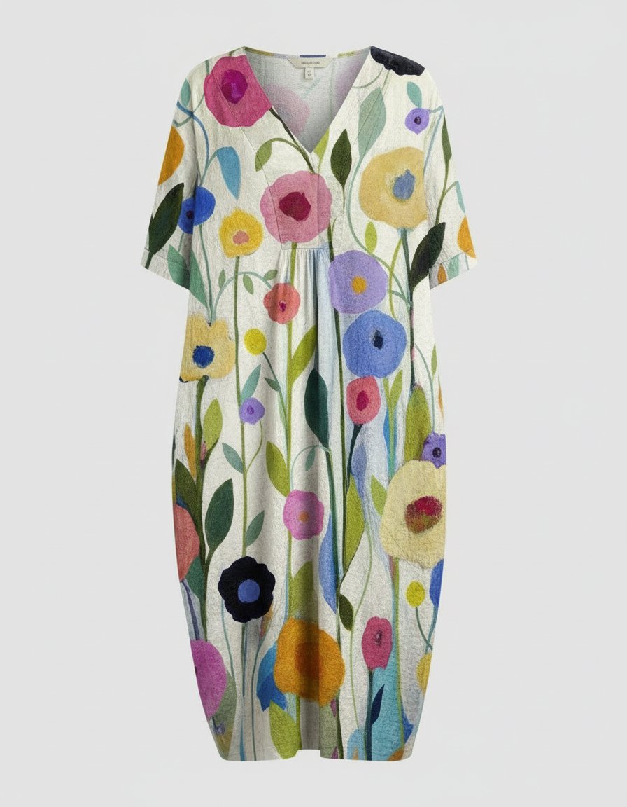 Hannah Relaxed Linen Midi Dress