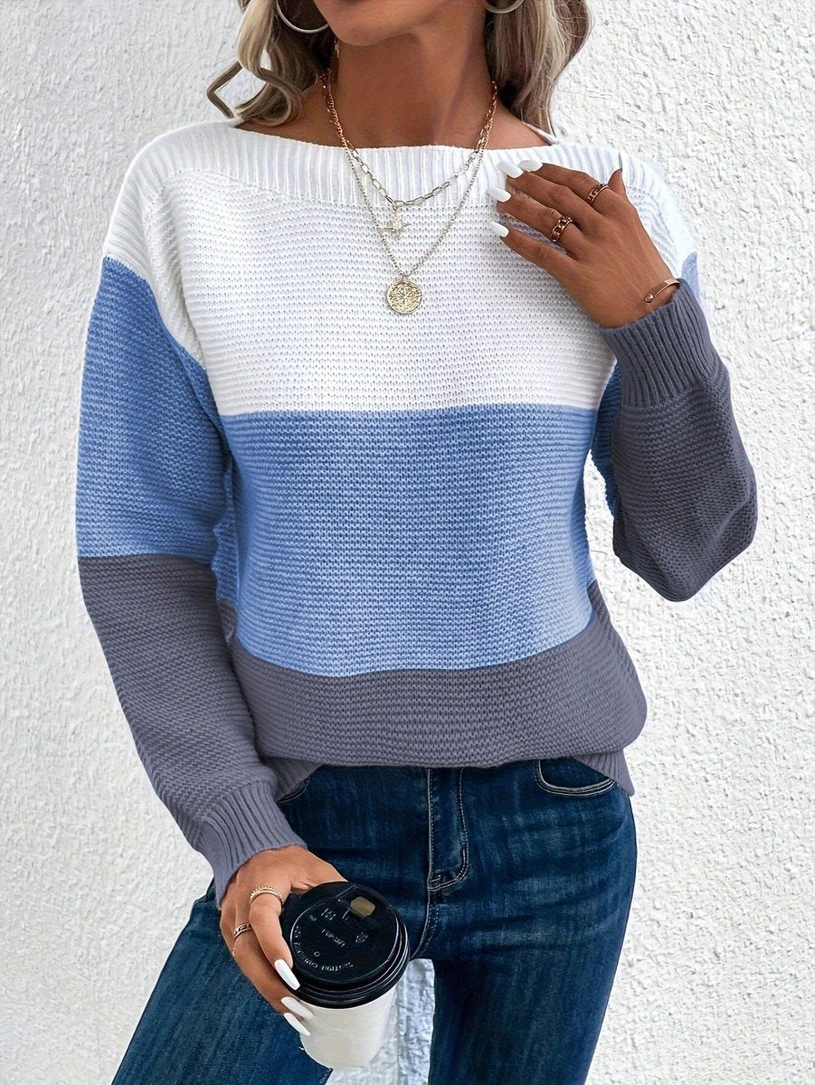 Frieda Color-Block Relaxed-Fit Sweater
