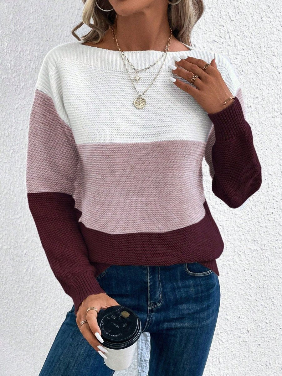 Frieda Color-Block Relaxed-Fit Sweater