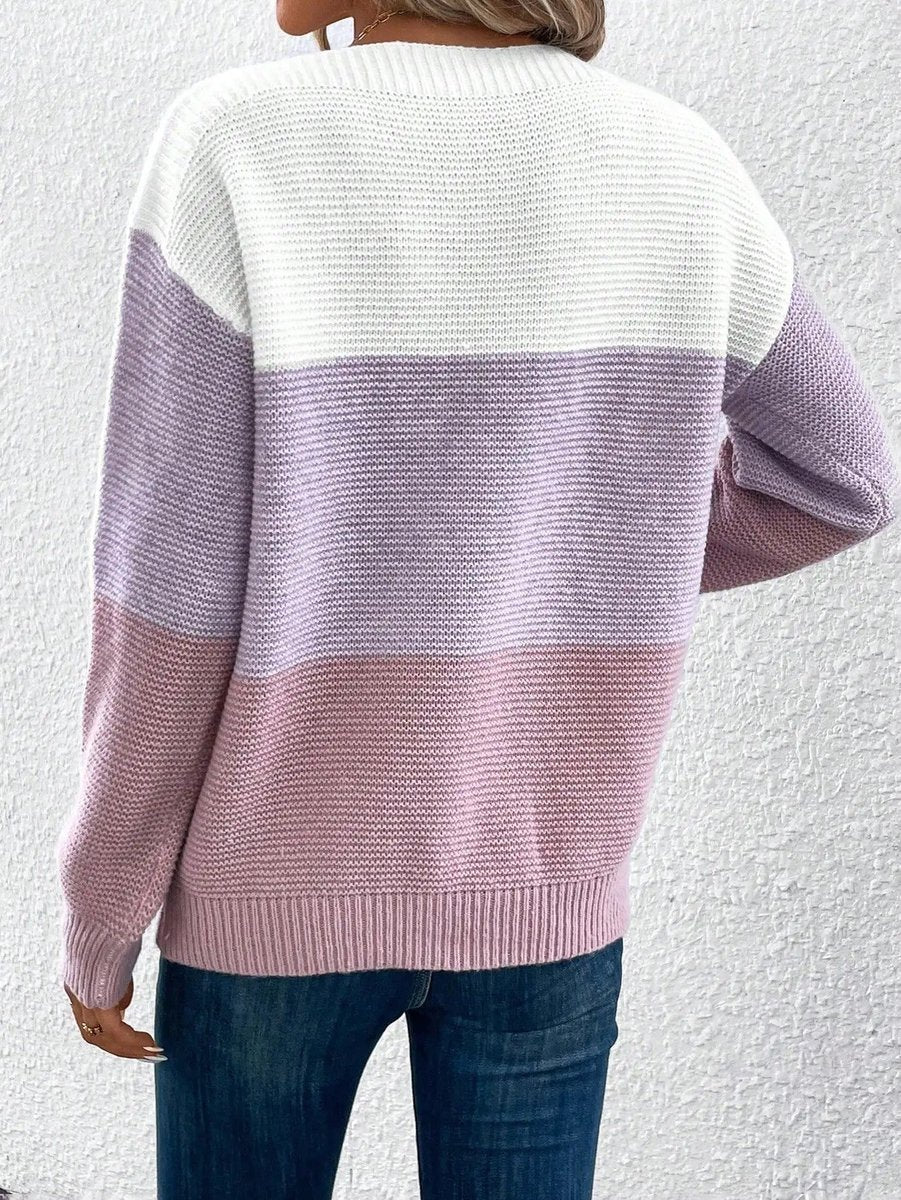 Frieda Color-Block Relaxed-Fit Sweater