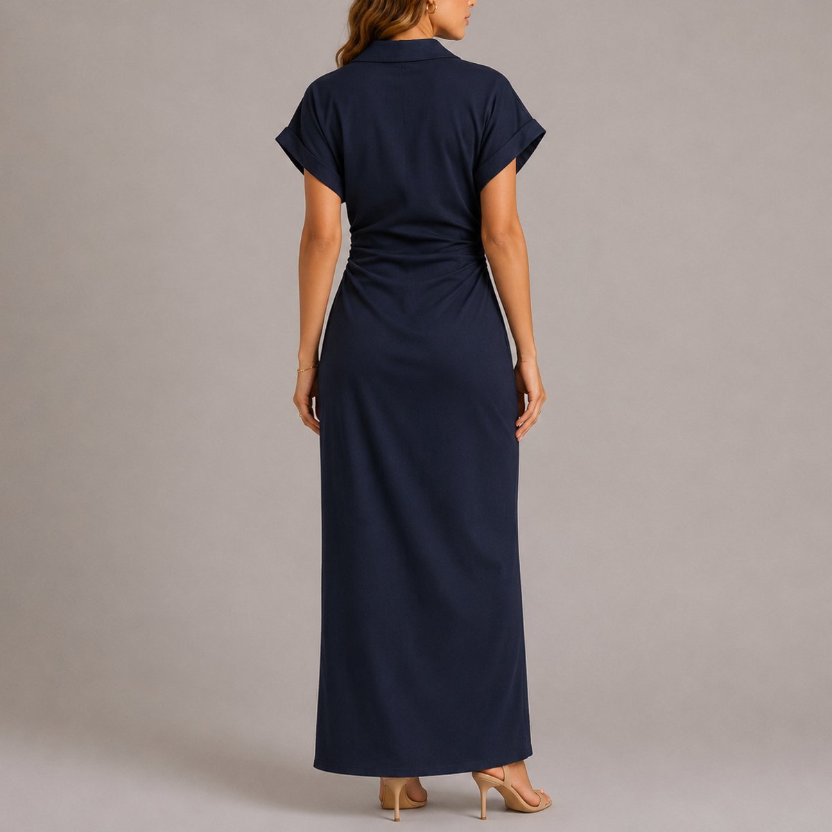 Sophie Fitted Maxi Shirt Dress