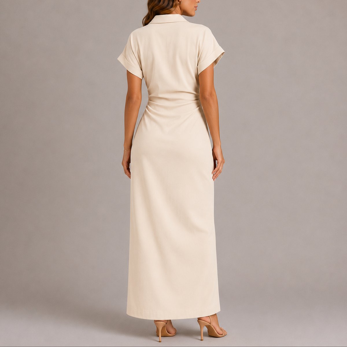 Sophie Fitted Maxi Shirt Dress