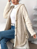 Annika Fluffy Hooded Cardigan