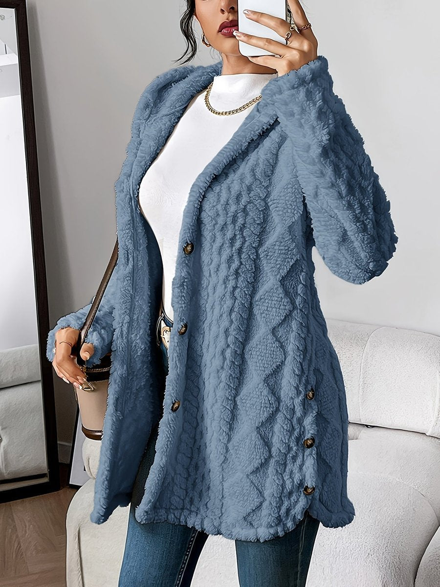 Annika Fluffy Hooded Cardigan