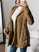 Annika Fluffy Hooded Cardigan